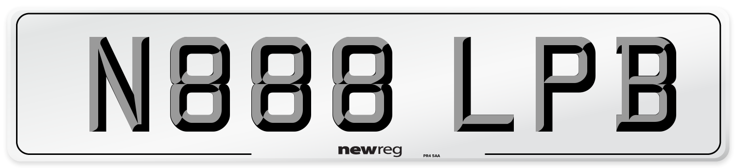 N888 LPB Number Plate from New Reg
